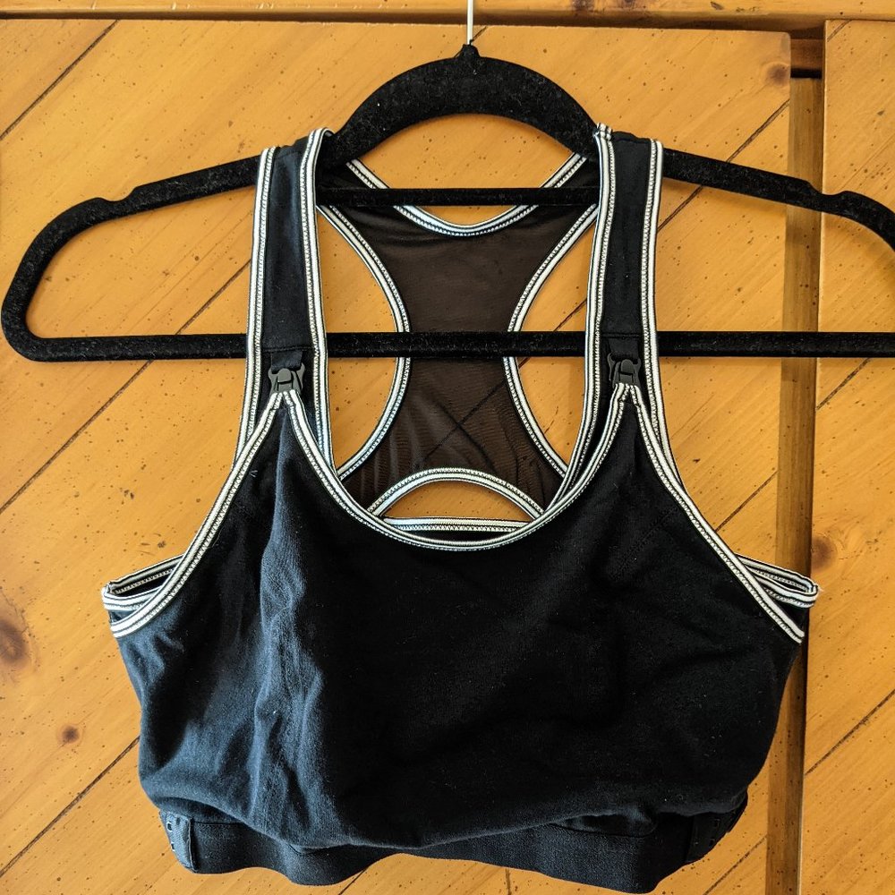 NWOT black nursing sports bra